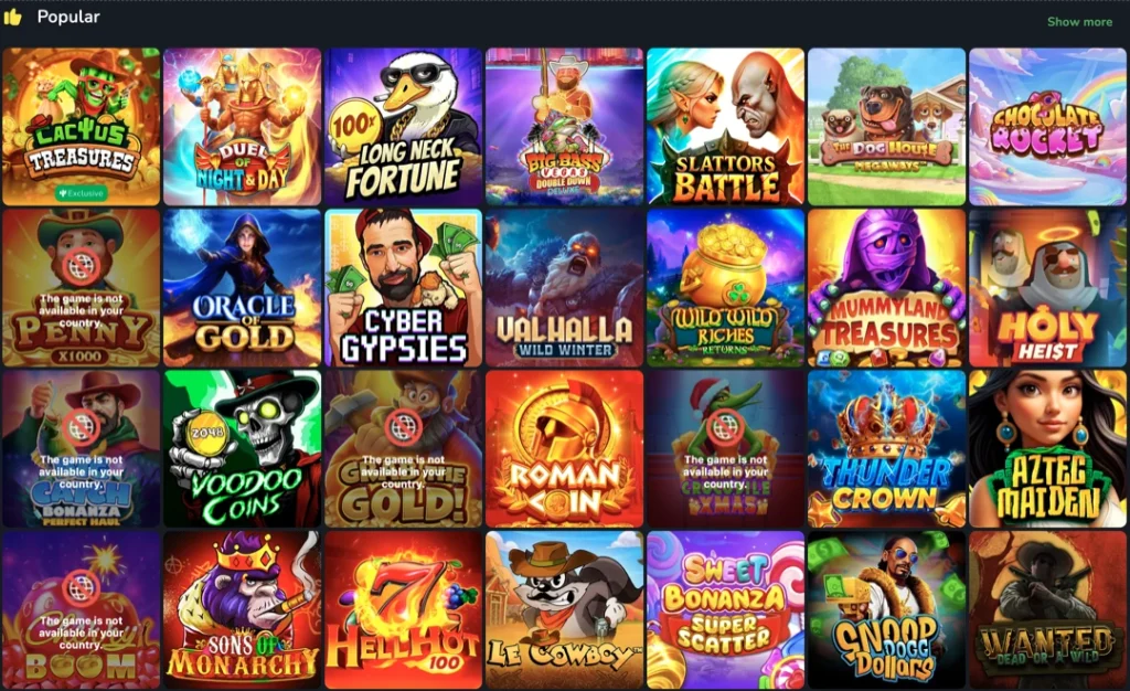 Преимущества Cactus казино